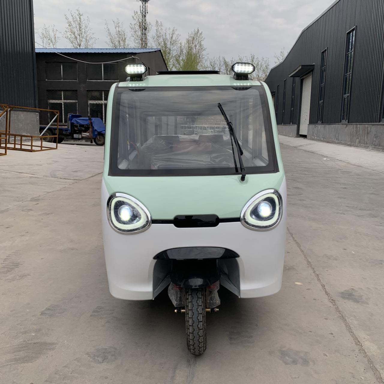 NUEN 1000W Electric Tricycle Closed Body Low Speed 3 Passenger Personal EV Wholesale Factory Direct