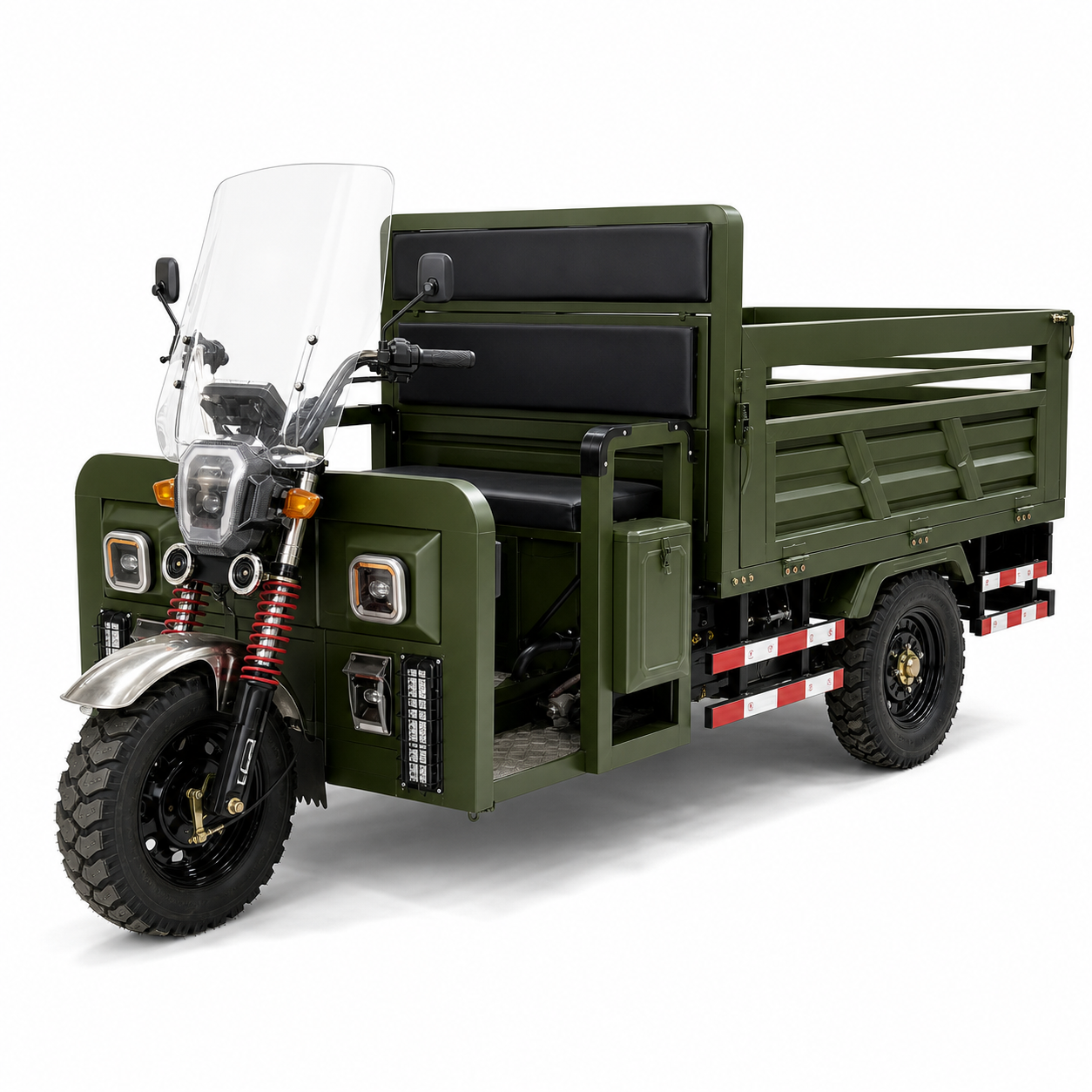 Heavy Duty 72V 1800W Electric Cargo Tricycle for Adults 800kg Load 1.8m Dump Bed Three Wheel Tricycle