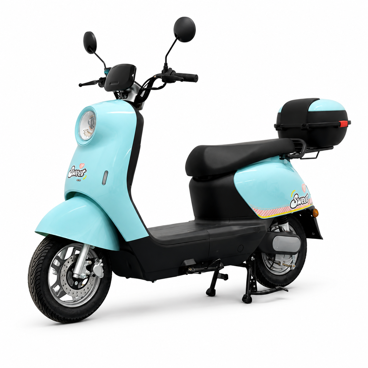 Adult 600W Electric Moped with 48V 60V Lead Acid Battery Rear Trunk City Electric Scooter
