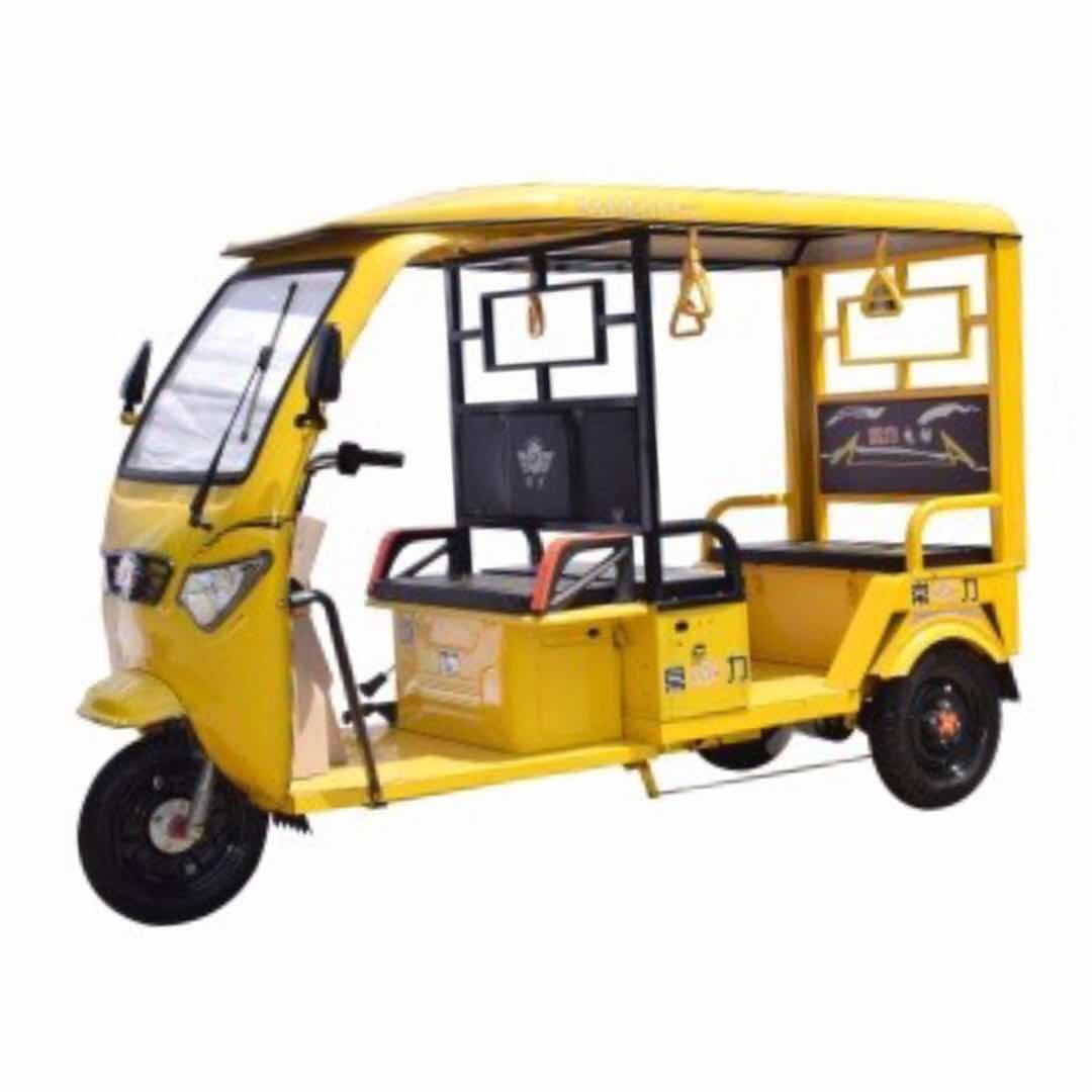 Passenger Tricycle 6 Seat Tuk Tuk Cargo Tricycle Electric Solar Rickshaw for Adults
