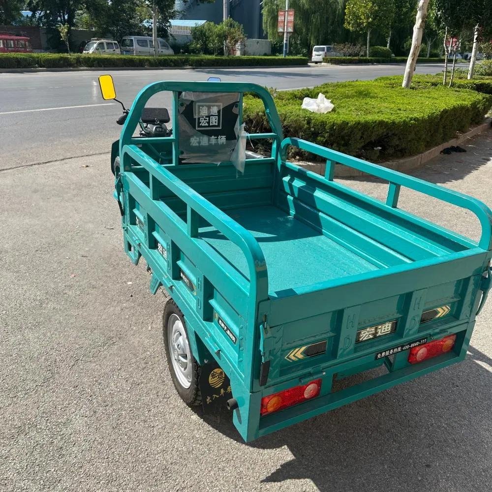 60V 1000W Three-Wheel Electric Tricycle with Open Body 500kg Payload & 30km/h Speed for Cargo Delivery