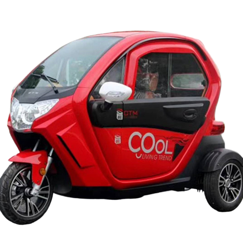 New Energy 1000W Electric Tricycle 60V Commuter Vehicle with Closed Two-Door and Three-Seat