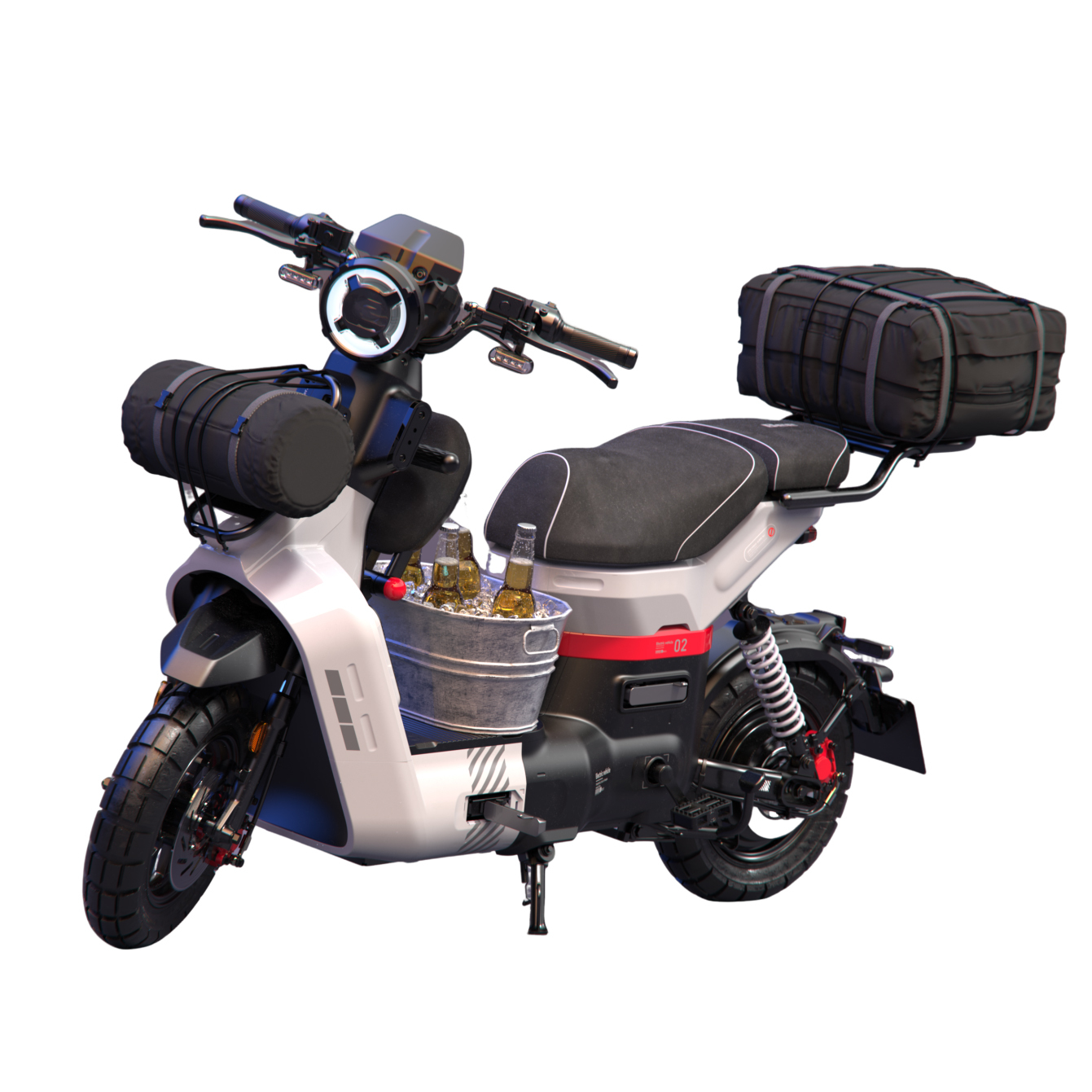 Efficient Long Range Electric Moped - City Commuter & Delivery Scooter for Adults