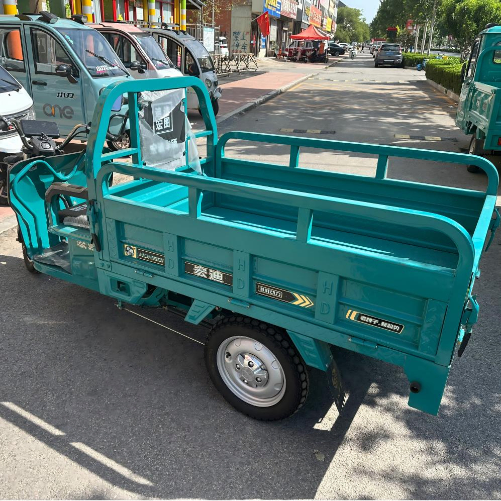 60V 1000W Three-Wheel Electric Tricycle with Open Body 500kg Payload & 30km/h Speed for Cargo Delivery