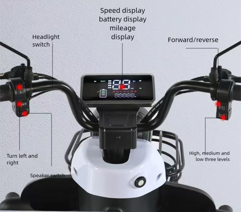 Electric Tricycle 3-Wheeler Scooter 1000W Motor 140km Range for Adults Cargo & Passenger