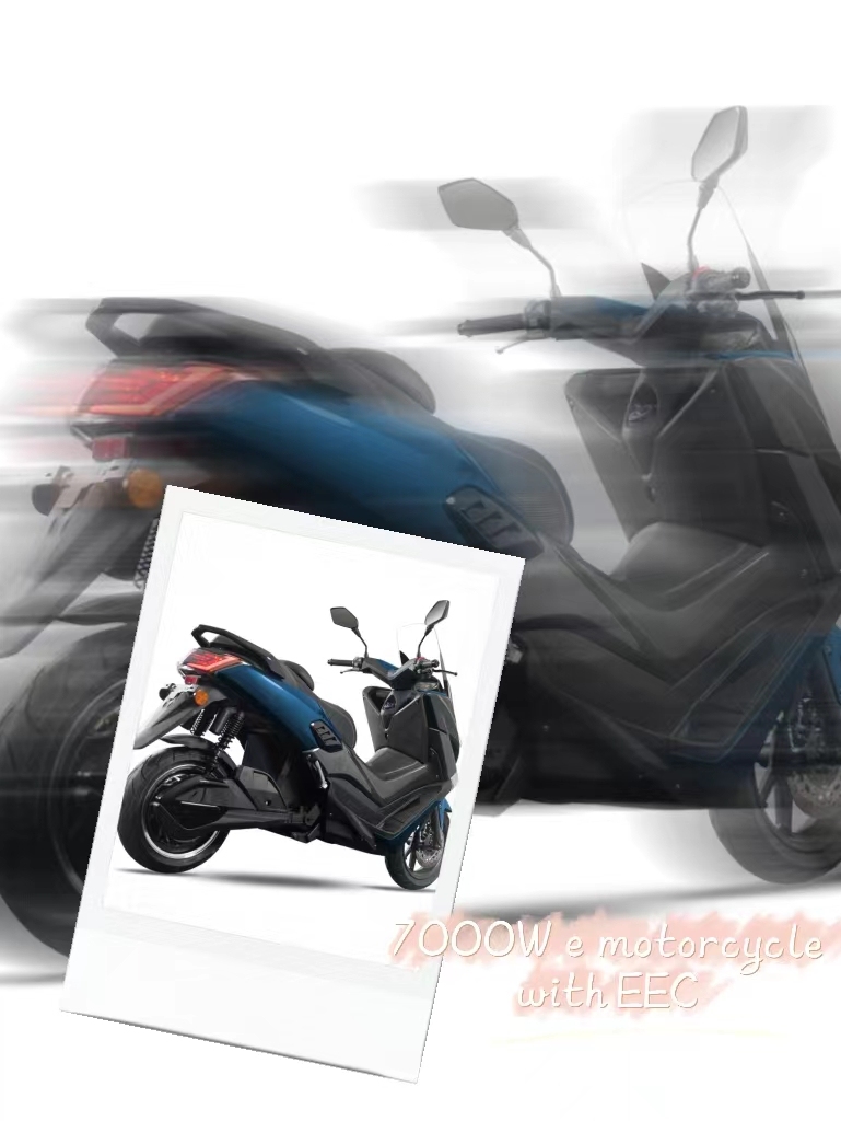 EEC Electric Motorcycle Electric Moped Scooters with 7000W Motor and Removable Lithium Batteries  Long Range
