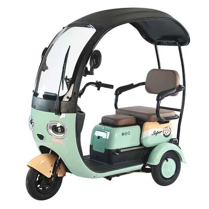 1000W Electric Tricycle Household Small Scooter Three-seat Adjustable Electric Tricycle 3 Person Tricycle