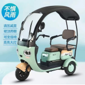 1000W Electric Tricycle Household Small Scooter Three-seat Adjustable Electric Tricycle 3 Person Tricycle