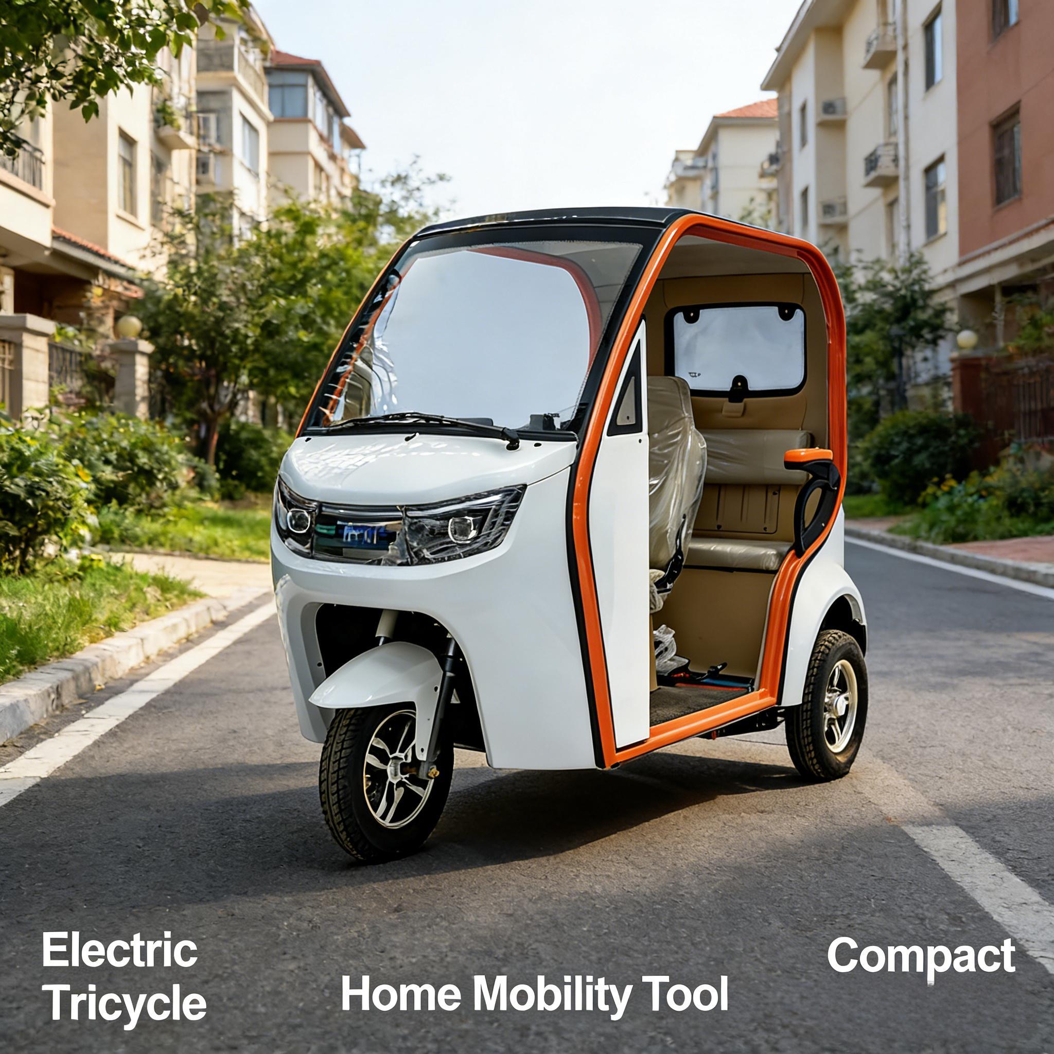 HOT SALES 60v 800W Electric-tricycle Three-Wheeled Open Body Design with 2 Passengers and 90km Range
