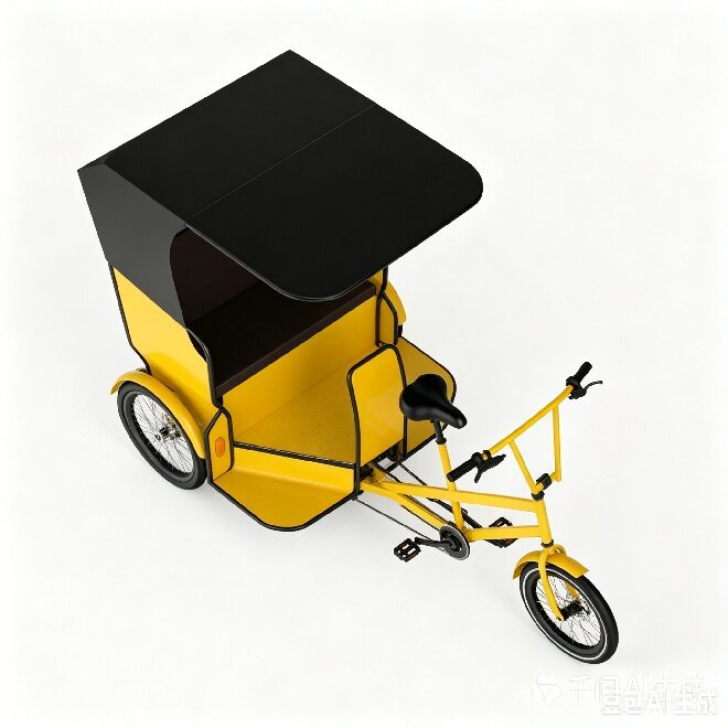 Shaanxi manufactured public passenger 48V 500W electric 3-wheel bicycle electric tricycle