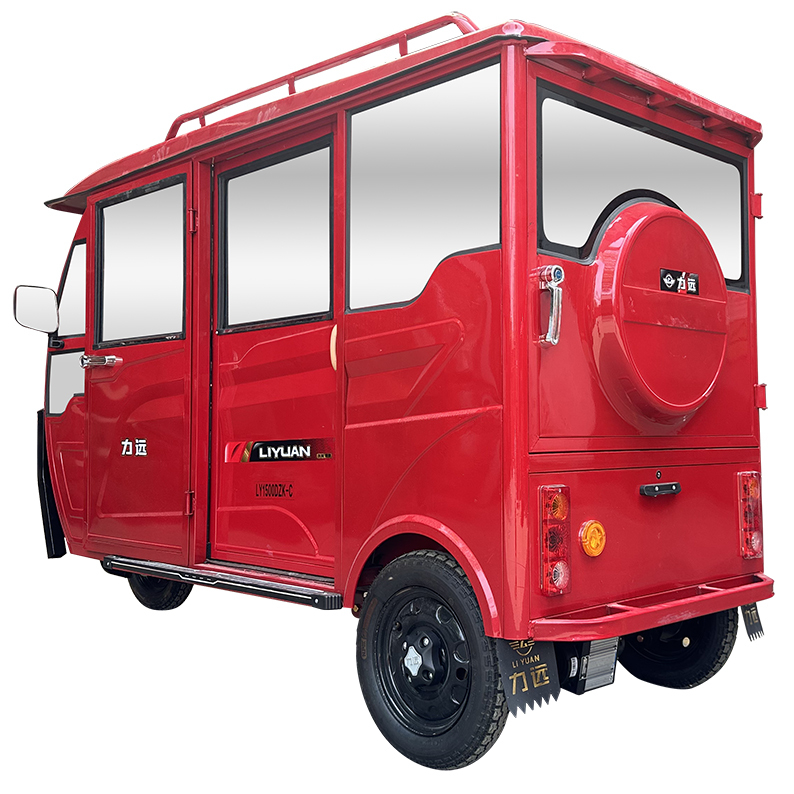 Hot Selling Bajaj 60V Closed Electric Tricycle for Passengers with 4-6 Seats and 400kg Payload