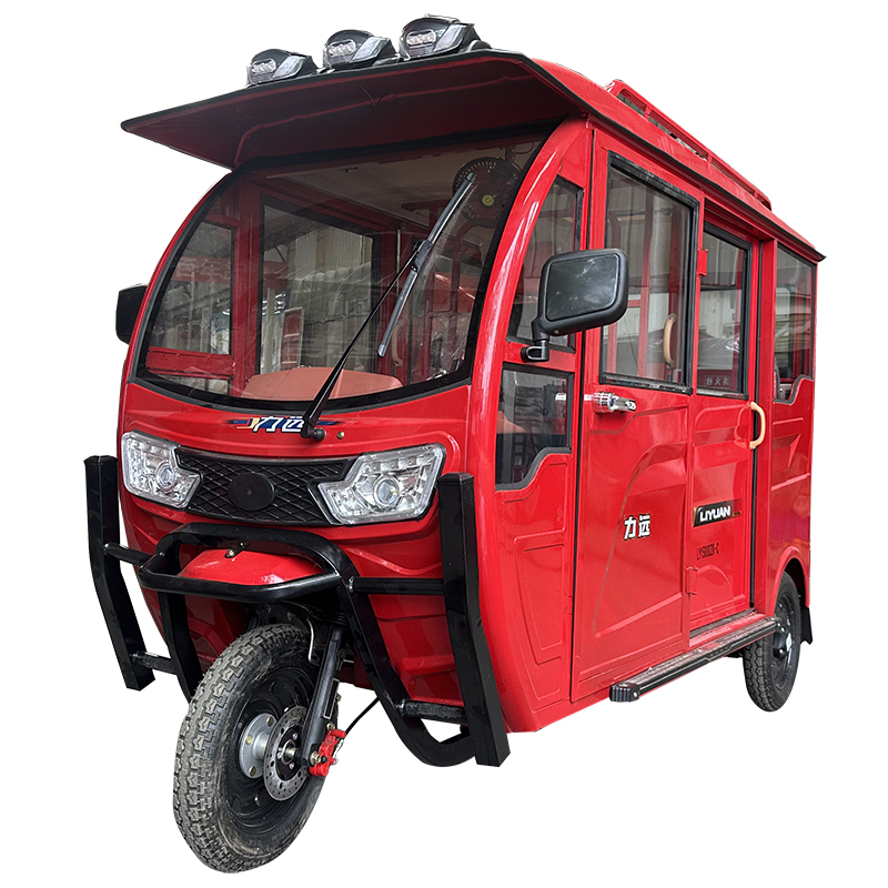 Hot Selling Bajaj 60V Closed Electric Tricycle for Passengers with 4-6 Seats and 400kg Payload