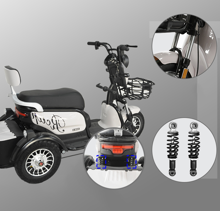 High Quality Model  Three Wheel Electric Trike 600W 48V 20AH Double Seat Electric Tricycle for Adults