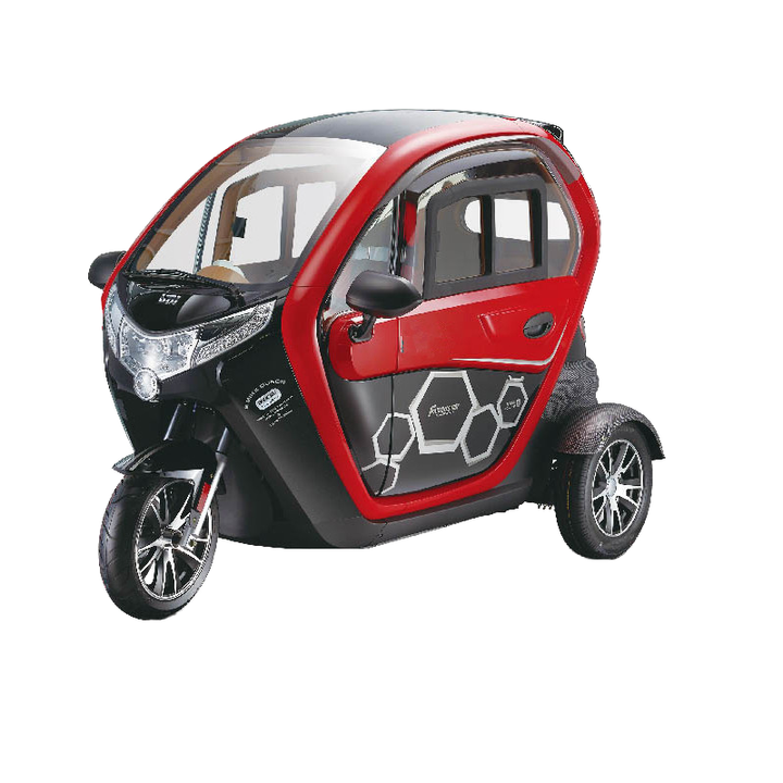 New Energy 1000W Electric Tricycle 60V Commuter Vehicle with Closed Two-Door and Three-Seat