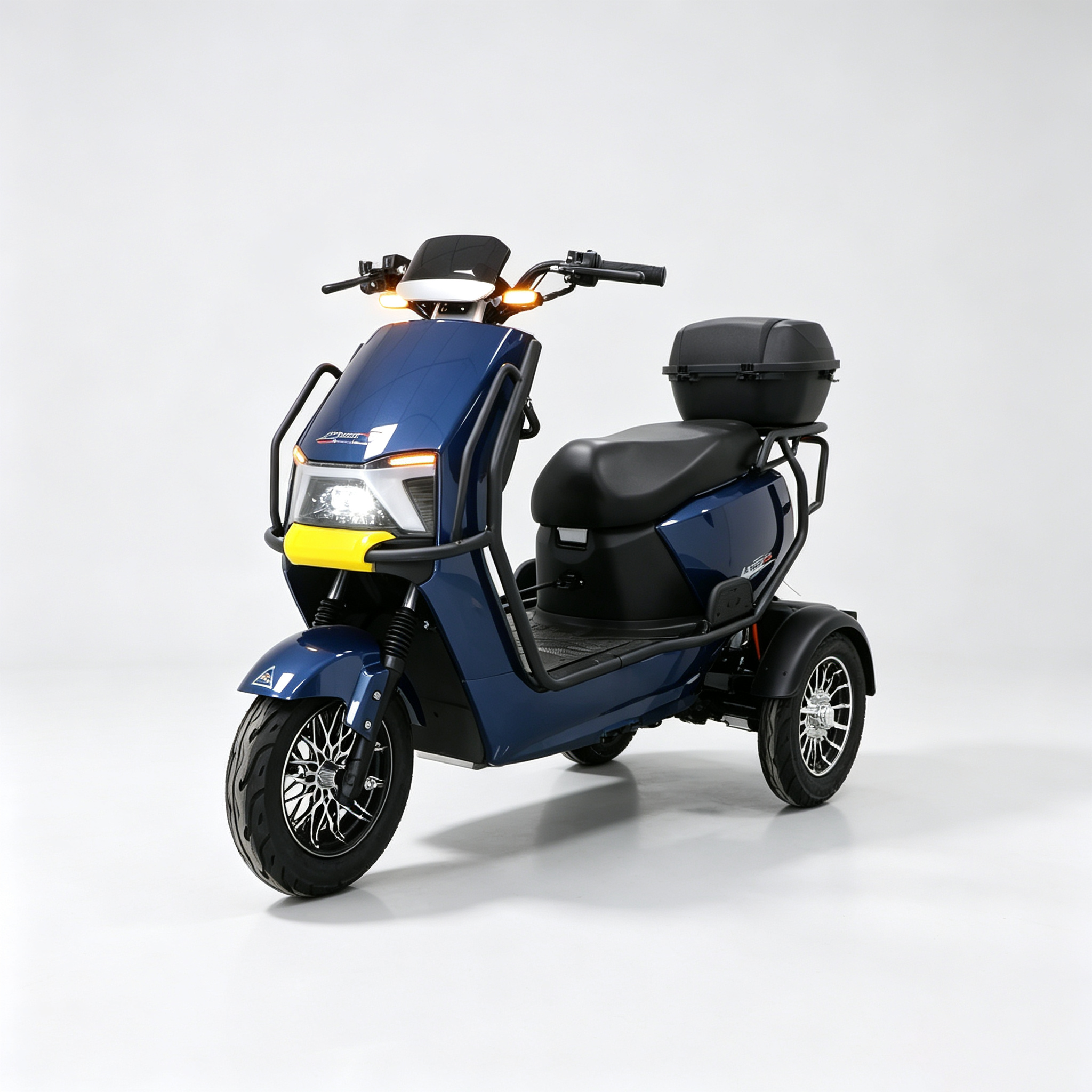 Smart Adult Rechargeable Battery 2500W Brushless Motor Large 3 Wheels Electric Scooter