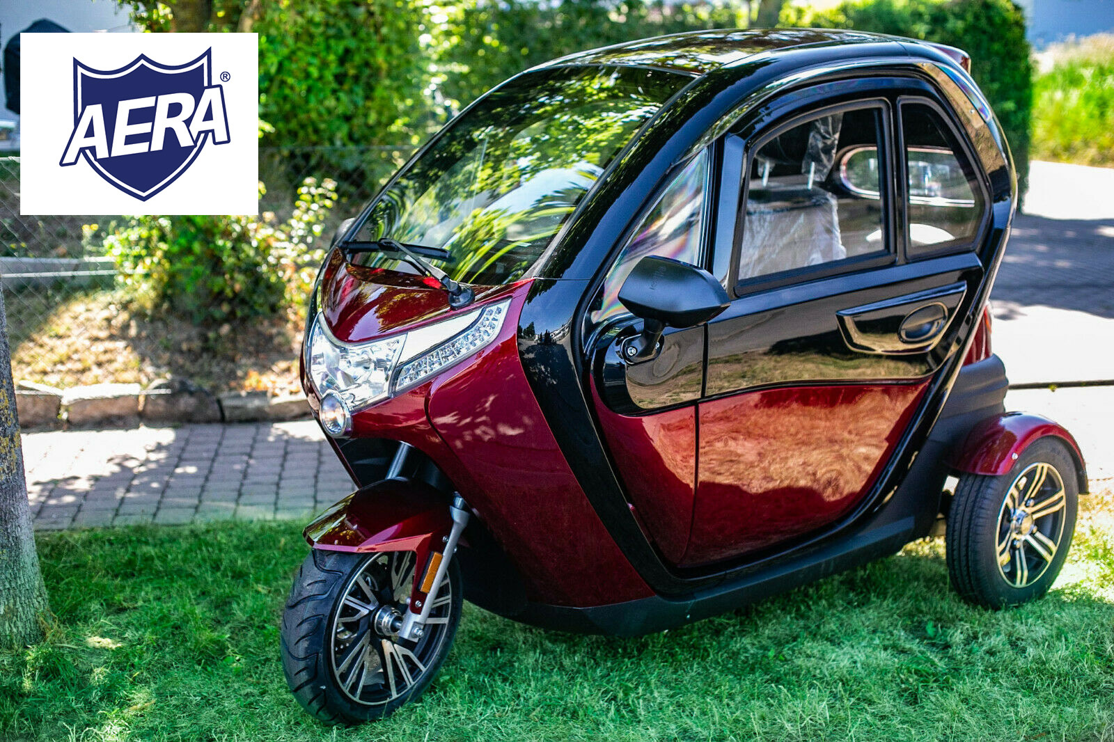 AERA EEC COC Approval 2200W Electric Tricycle 3 Wheel Scooter with 72V45Ah Lead-acid Battery 45km/h Double Seat