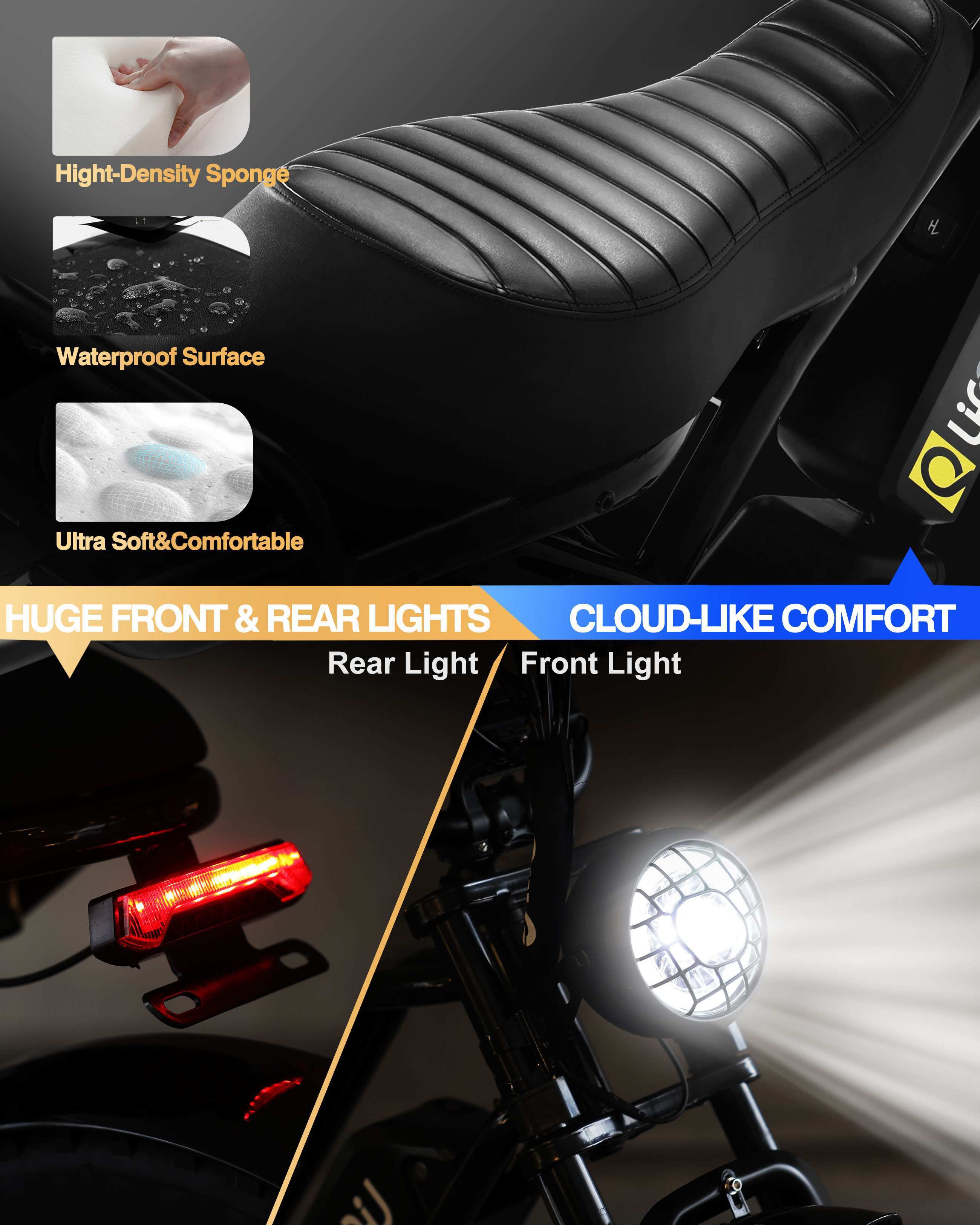 Qlife Spark 20 Inch 48V15.6Ah Dual Supsension Fat Tire Mountain E Bike for Adults