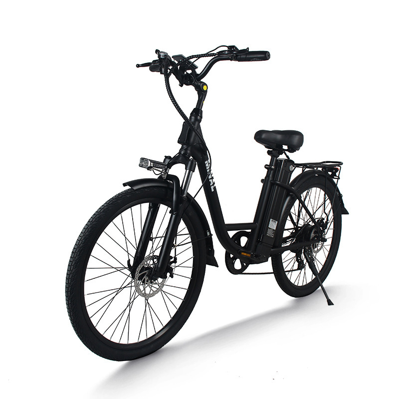 26 Inch Electric Hybrid Bike 48V10.5AH 250W Rear Hub Motor Lithium Battery 7 Speed Disc Brake City Commuter