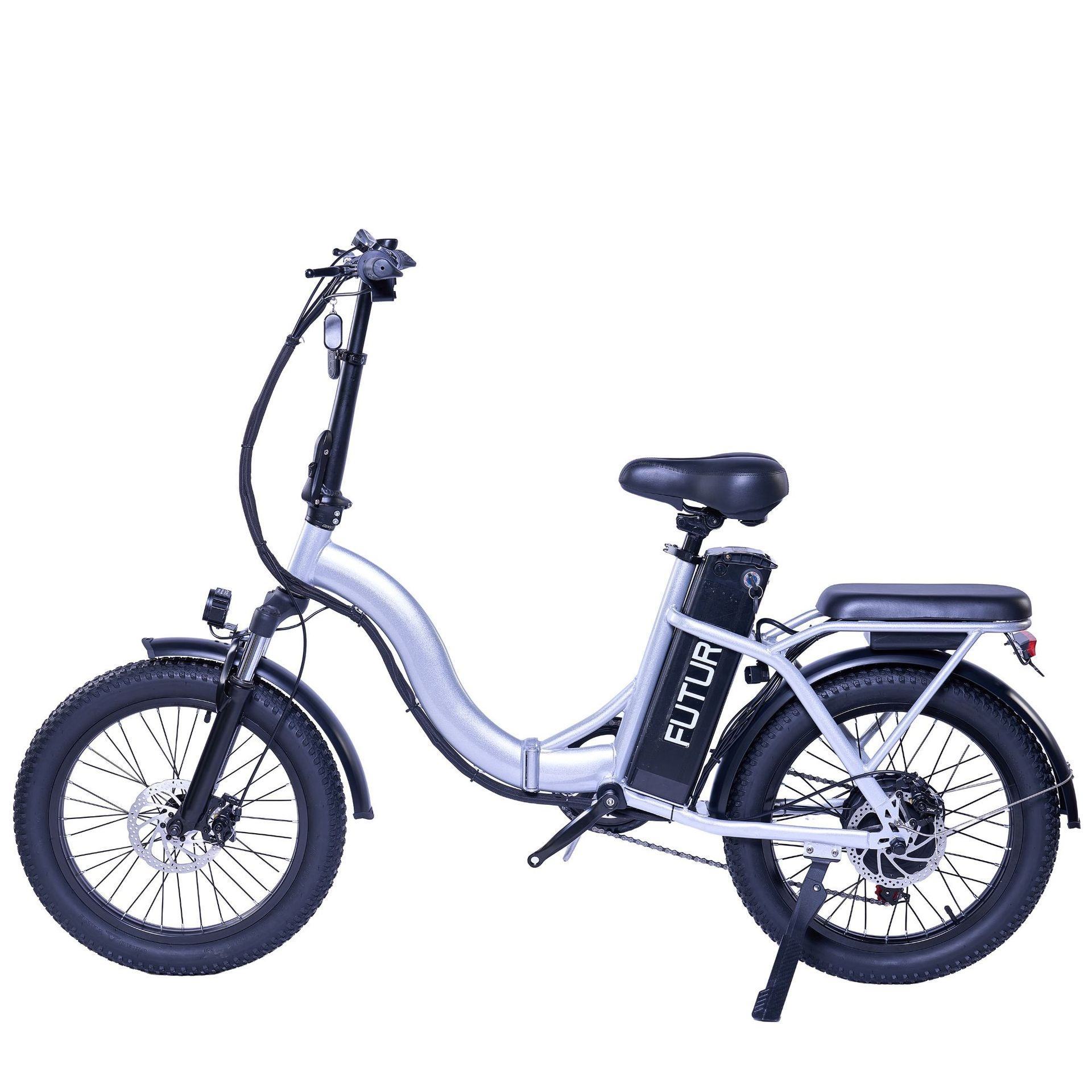 Electric Folding Bike 48V 500W Brushless Ebike Aluminum Alloy Frame Long Range Full Suspension Fatbike 20 Step Fat Tire