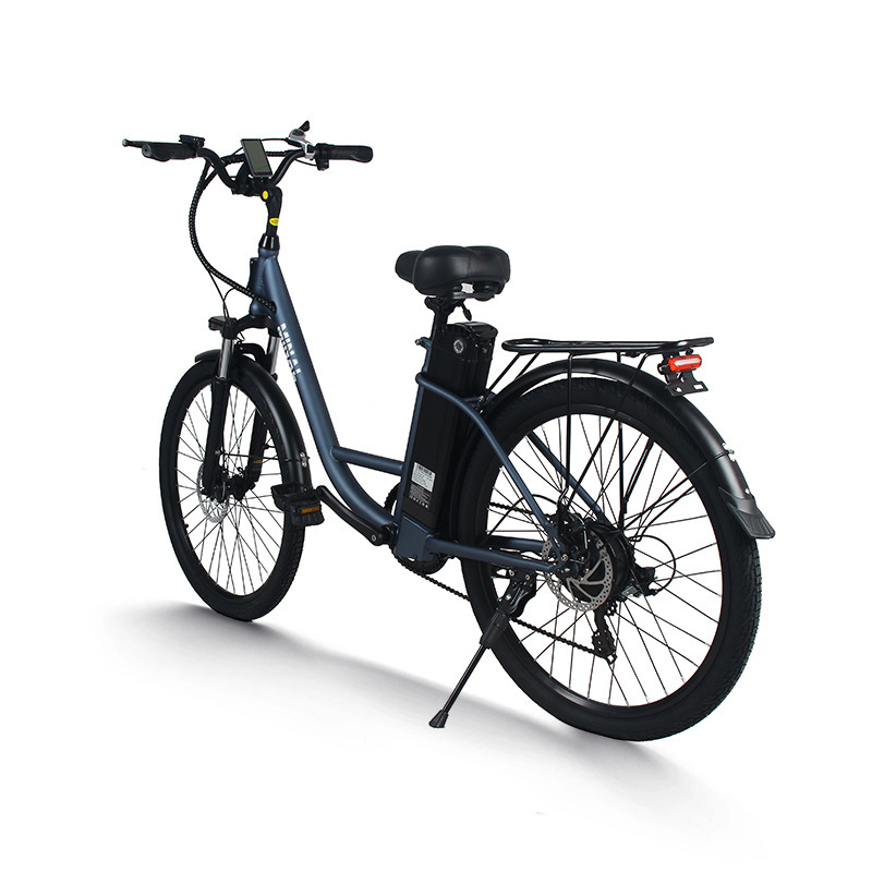 26 Inch Electric Hybrid Bike 48V10.5AH 250W Rear Hub Motor Lithium Battery 7 Speed Disc Brake City Commuter