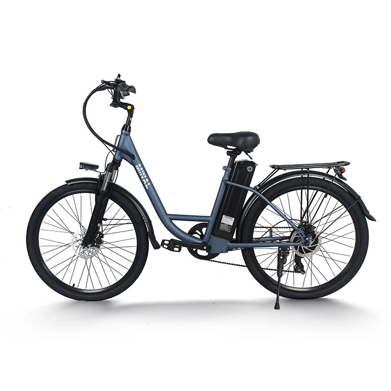 26 Inch Electric Hybrid Bike 48V10.5AH 250W Rear Hub Motor Lithium Battery 7 Speed Disc Brake City Commuter