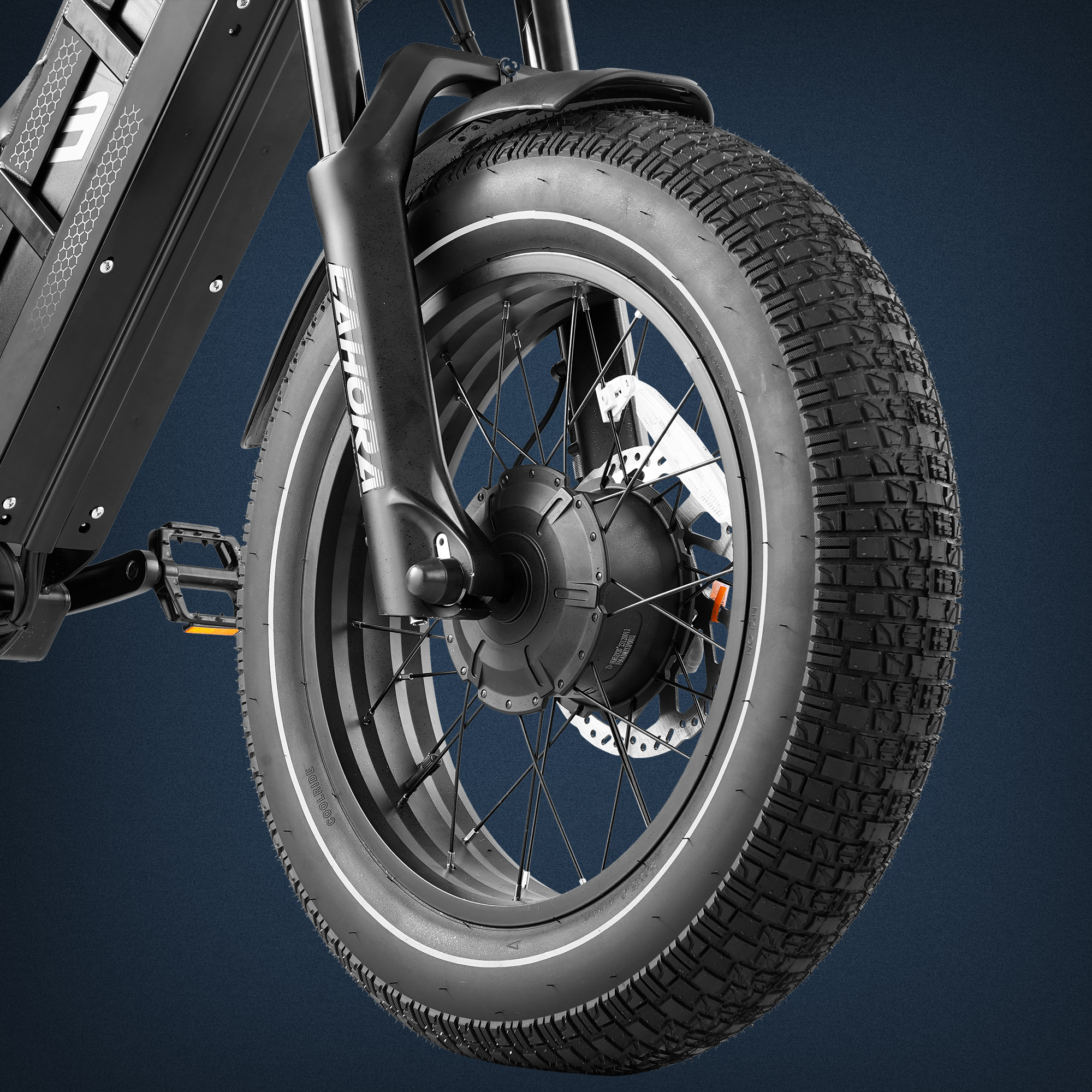Eahora Romeo II Custom 200w 52v Electric Bike 60Ah Long Range Fatire Dual Motor Steel Frame City Dirt Mountain