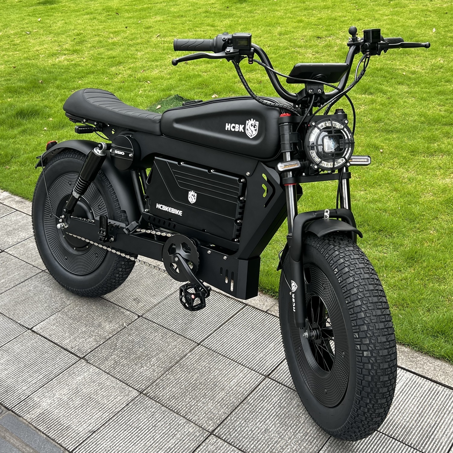 HCBK-SS10 3000W for US / 250W for EU  Full Suspension Black Warrior Ebike Fat Tire 20 Inch Electric Bicycle