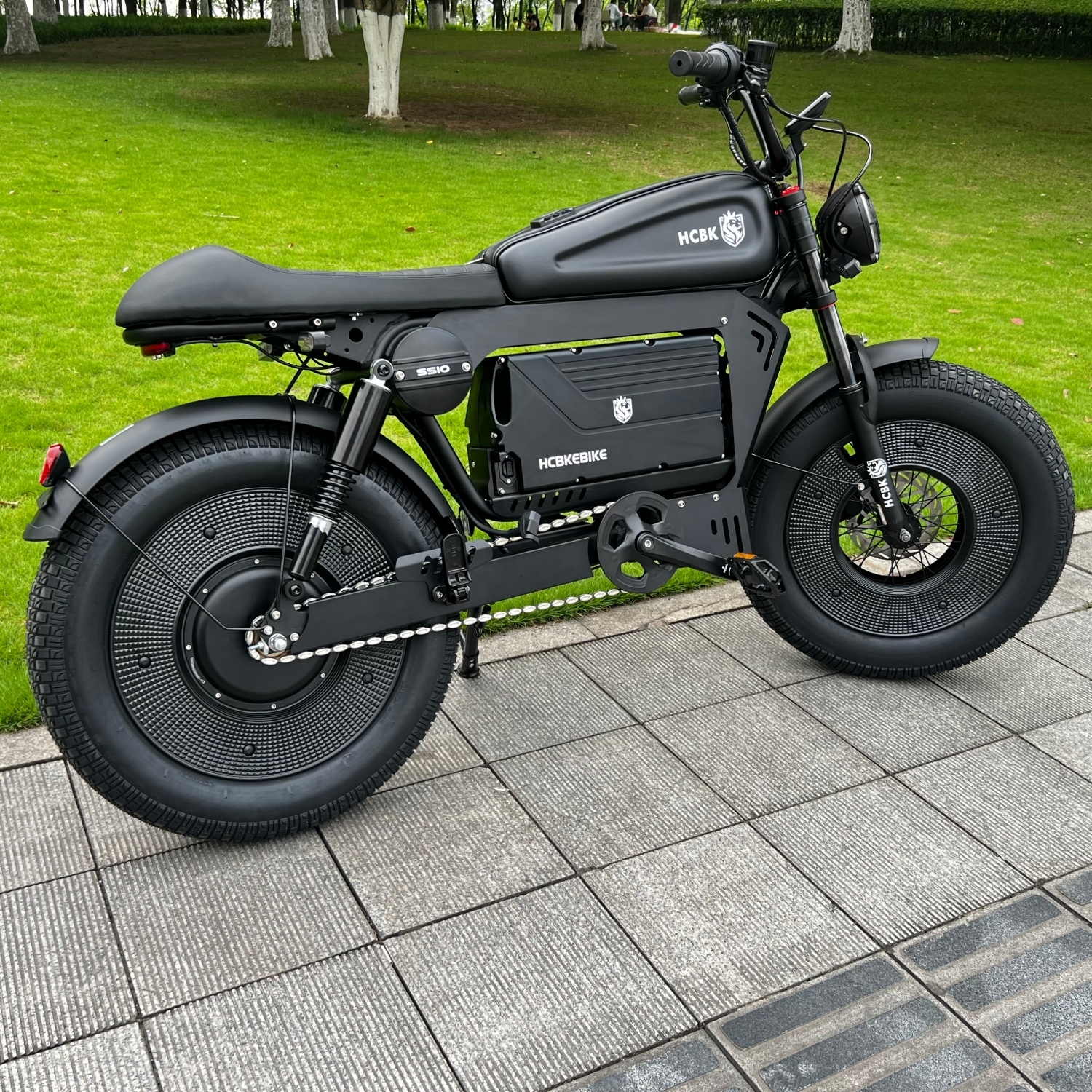 HCBK-SS10 3000W for US / 250W for EU  Full Suspension Black Warrior Ebike Fat Tire 20 Inch Electric Bicycle