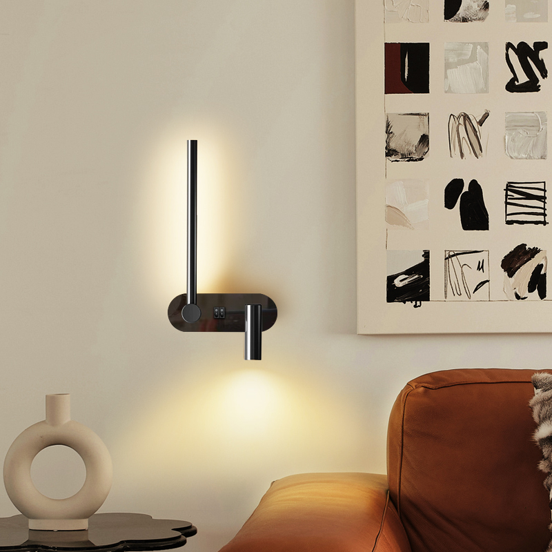 Rotatable Adjustable Headboard Reading Wall Lamp for Designer Hotels, Homestays, Bedrooms and Studies
