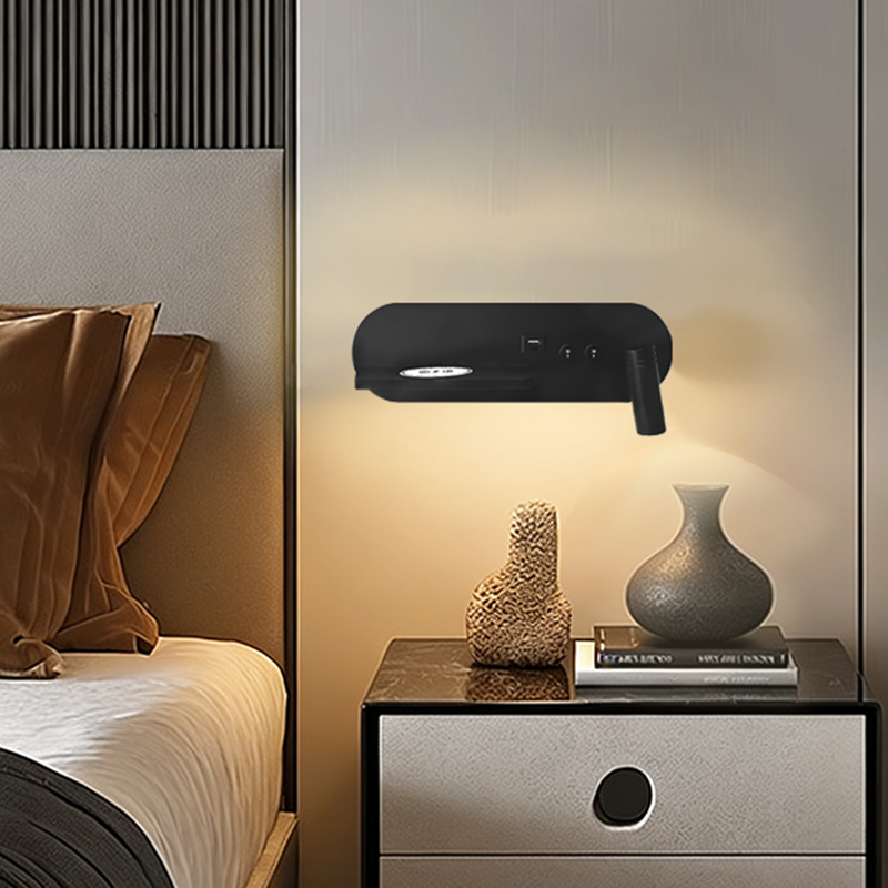 MITUO Wireless Charging Multi-Function LED Wall Sconce Bedside Reading Ligh