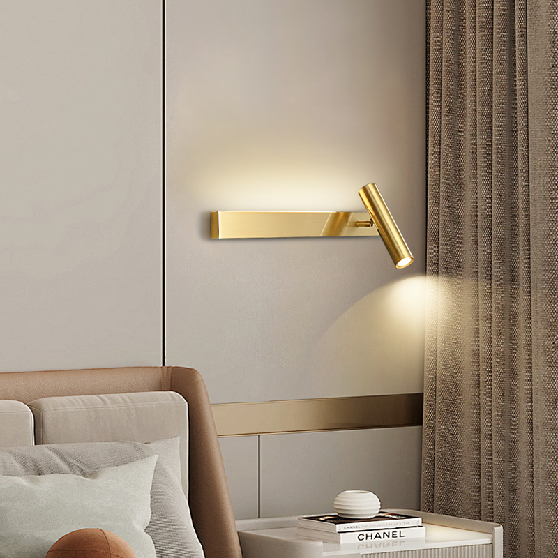 Long Strip LED Wall Sconce, Light Luxury Minimalist Spotlight for TV Background Wall, Stairway, Passageway, and Bedroom Bedside