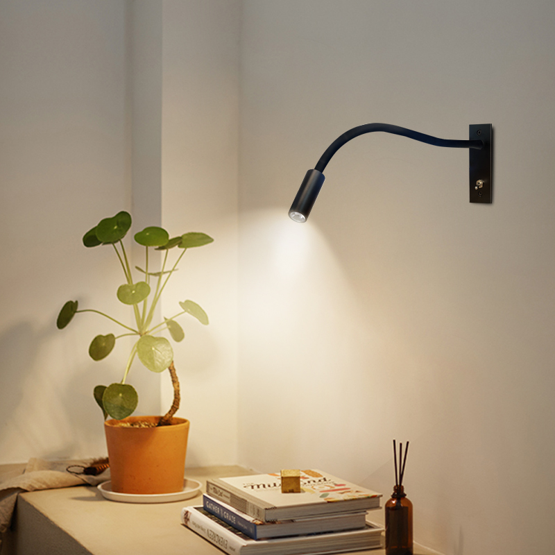 New Style Hose Wall Lamp, Modern Simple LED Bedroom Bedside Reading Light, Adjustable for Bedroom Walls