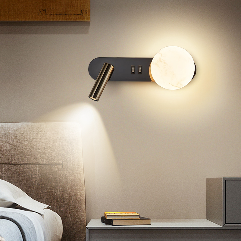 Italian Minimalist Rotatable Reading Bedside Wall Lamp for Bedroom, New 2023 Design Background Wall Light for Hotel Rooms