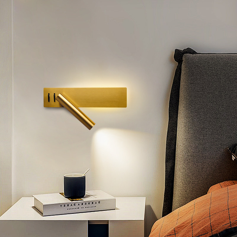 Dual-Switch Rotatable LED Wall Sconce Eye-Caring Reading Lamp Modern Wall Light