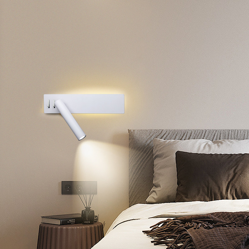 Dual-Switch Rotatable LED Wall Sconce Eye-Caring Reading Lamp Modern Wall Light