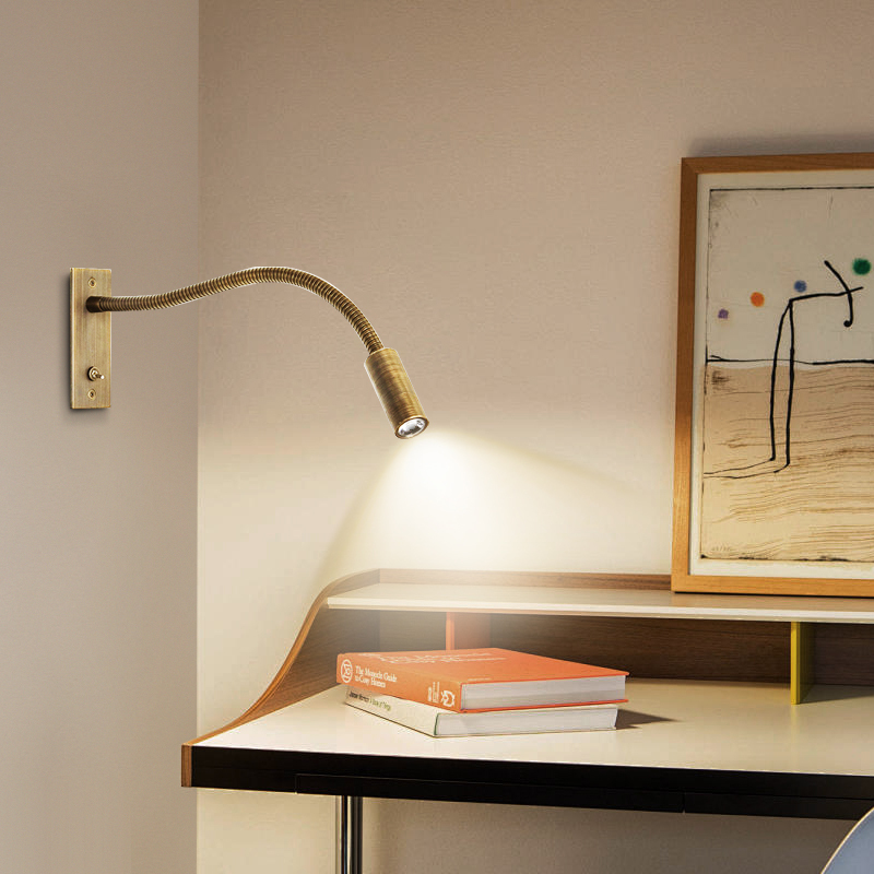 New Style Hose Wall Lamp, Modern Simple LED Bedroom Bedside Reading Light, Adjustable for Bedroom Walls