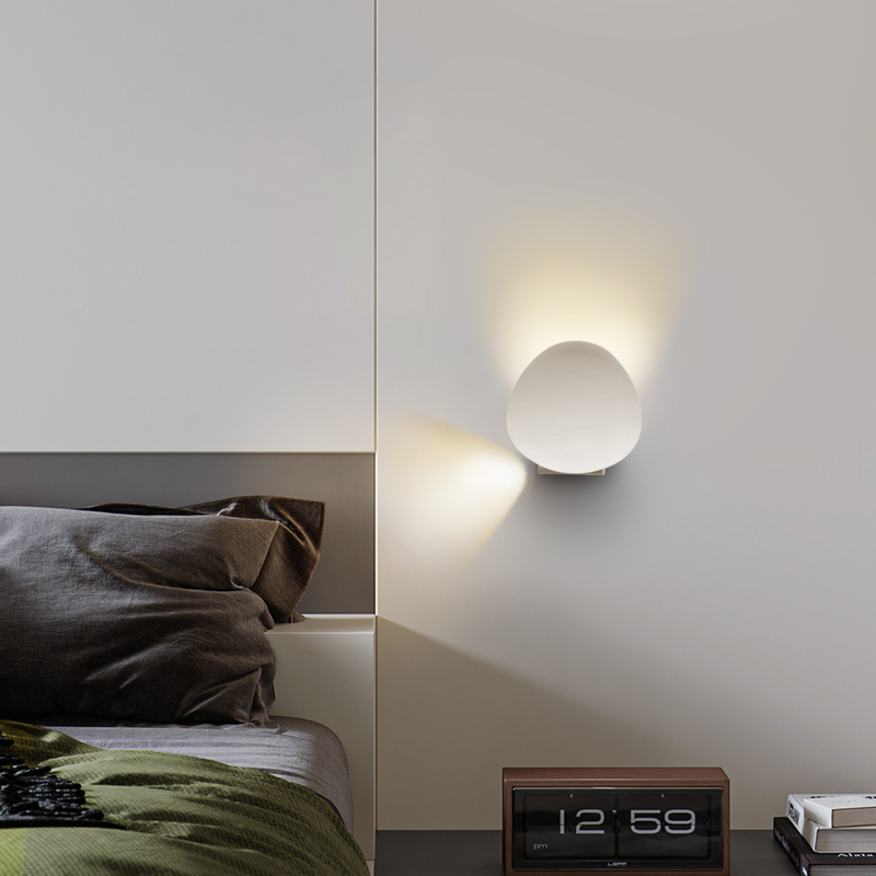 Dual Switch LED Wall Sconce, 180° Rotatable Reading Lamp, Modern Minimalist Bedroom Bedside Light with Ambient Spot