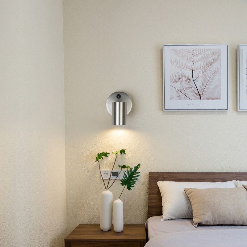 Hotel Single Head Wall Lamp, Bedroom Bedside Light, Nordic Style Living Room Background Wall Lamp, Creative Mini Spotlight