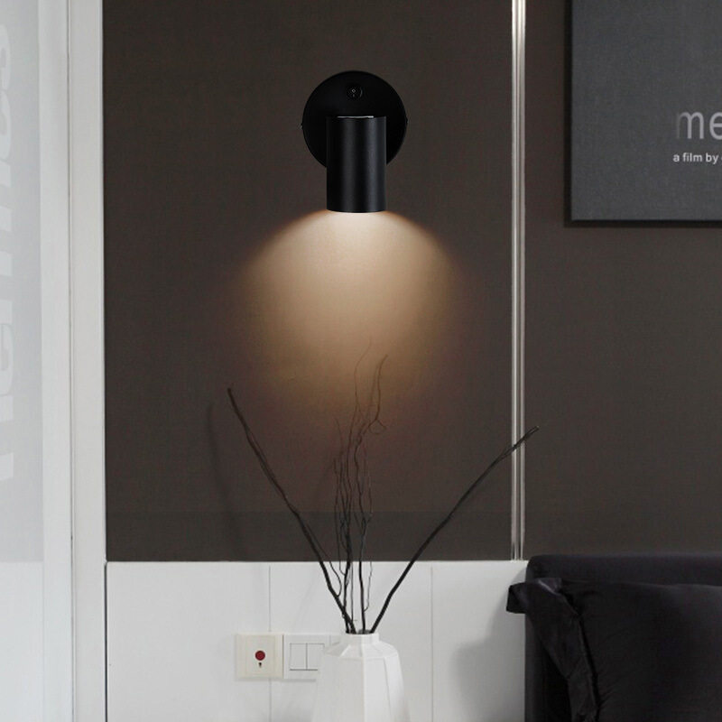 Hotel Single Head Wall Lamp, Bedroom Bedside Light, Nordic Style Living Room Background Wall Lamp, Creative Mini Spotlight