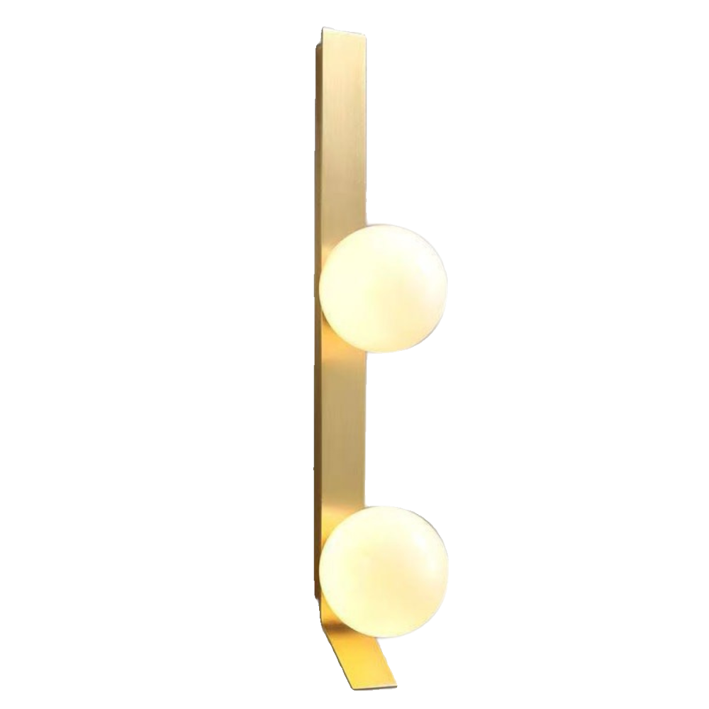 Nordic Luxury Gold Glass Ball Wall Sconce Single/Double Head G9 LED Bedside Lamp