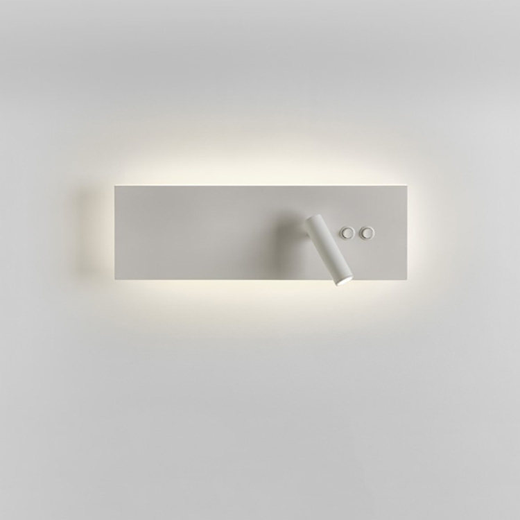 Modern Minimalist Nordic Dual Light Source & Dual Switch LED Wall Lamp, Bedside Reading Light for Hotel Club Bedroom Lobby