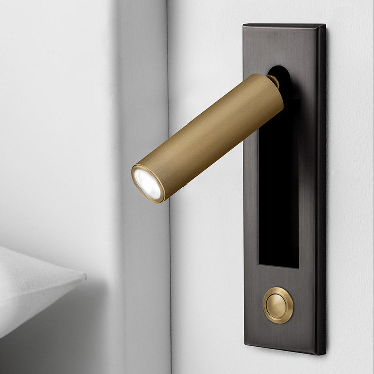 Modern Minimalist Wall Lamp with CREE Light Source, Rotatable & With Switch, Bedside Reading Light for Living Room, Study, Hotel and Bedroom