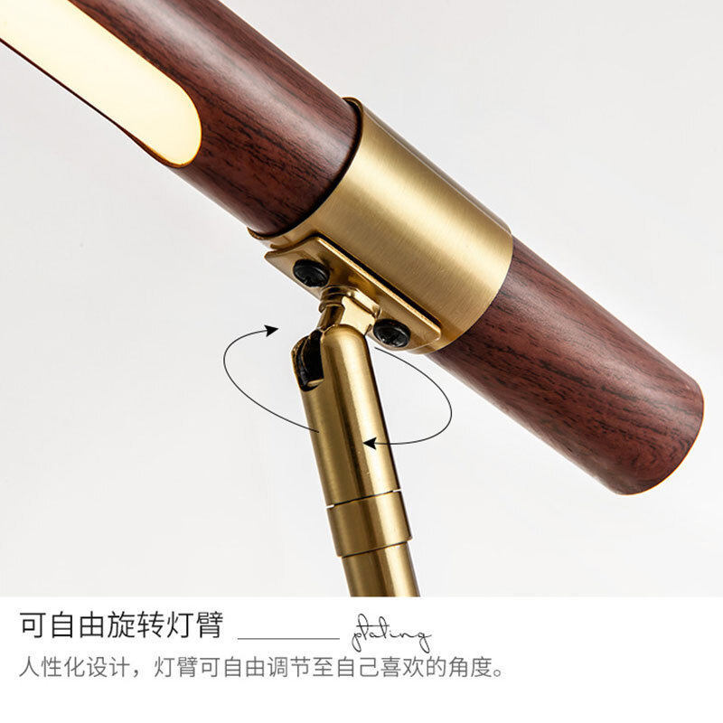 High-quality Customized Water Transfer Printing Wood Grain Plated Table Lamp, Desk Lamp, Nightstand Decorative Lamp, Rotating Lamp for Hotels & Guest Houses.