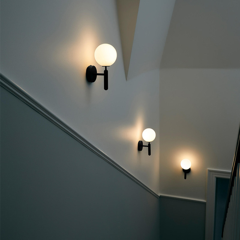 Nordic Modern Minimalist Soft Decor Glass Ball Mini Pendant Light, Ins Style Girlish Bedside Lamp, Bar Light & Bedroom Wall Lamp