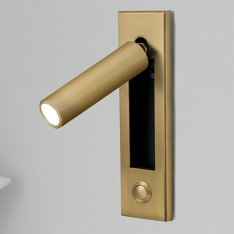Modern Minimalist Wall Lamp with CREE Light Source, Rotatable & With Switch, Bedside Reading Light for Living Room, Study, Hotel and Bedroom