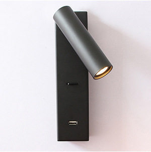 Surface Mounted Hotel Guest Room Wall Lamp, Adjustable Angle Minimalist Reading Spotlight for Study, Bedroom & Bedside
