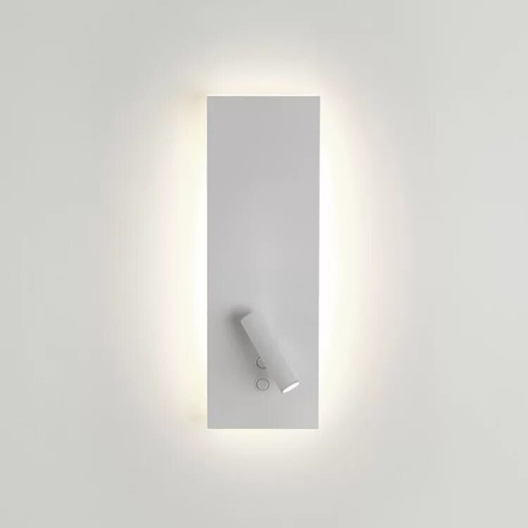 Modern Minimalist Nordic Dual Light Source & Dual Switch LED Wall Lamp, Bedside Reading Light for Hotel Club Bedroom Lobby