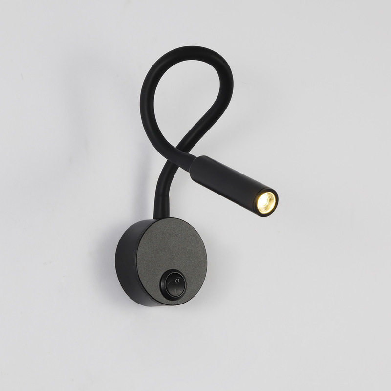 Surface Mounted Hotel Guest Room Wall Lamp, Adjustable Angle Minimalist Reading Spotlight for Study, Bedroom & Bedside