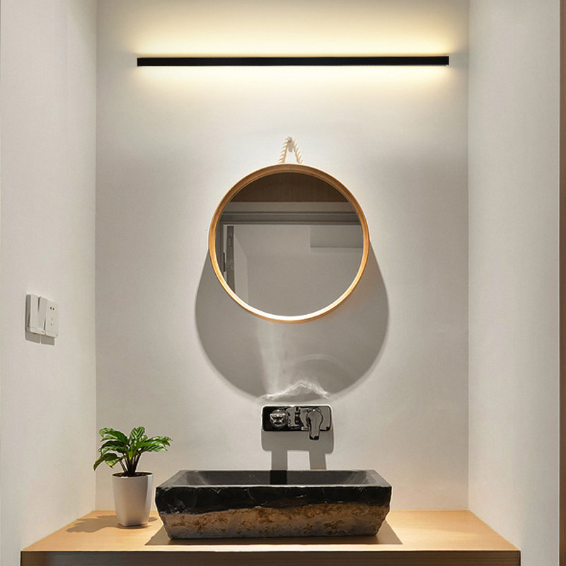 Minimalist Nordic Linear Wall Lamp, Bedside Light for Bedroom, Long Strip Aisle Stair Light, Study & Living Room Background Wall Sconce