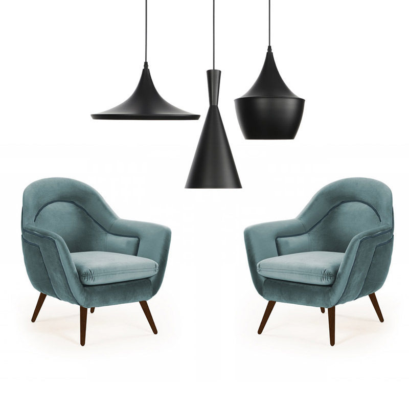 Nordic Matte Black Aluminum Pendant Light 5 Styles Multi-Head Combinable E27